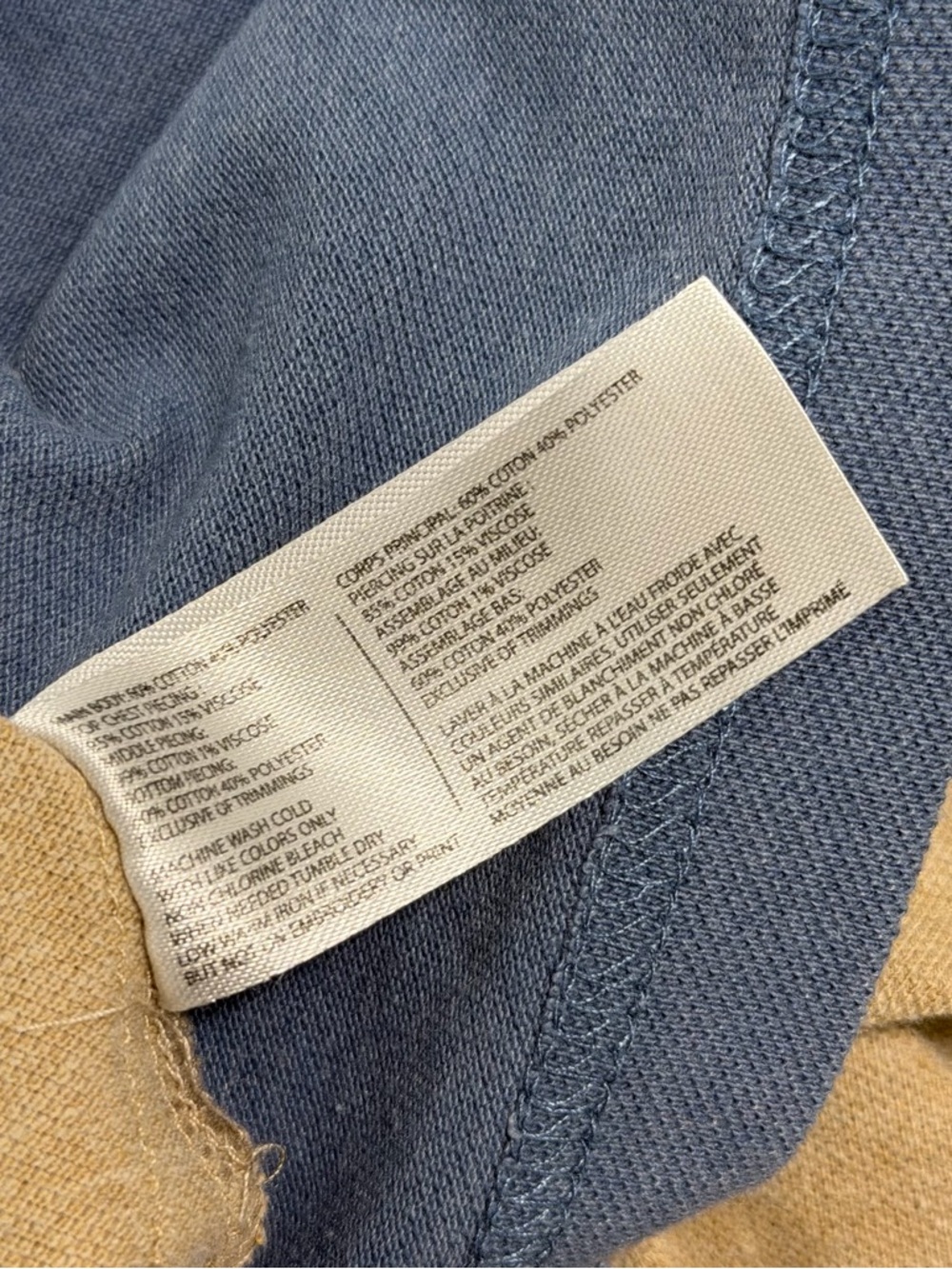 U.S. Polo Assn. Boys' Beige/Gray/White/Blue Striped Polo - Picture 6 of 7